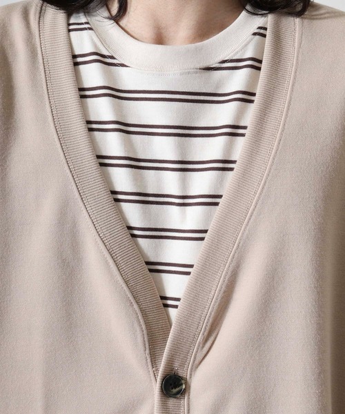 FUNALIVE（ファンアライブ）の「Simple plain cardigan / シンプル無地カーディガン unisex（カーディガン/ボレロ・メンズ・ブラック/杢グレー/ベージュ/ネイビー・XL/M/L）」の21枚目の写真