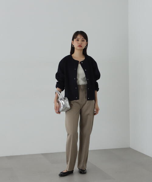 N.（N. Natural Beauty Basic）（エヌエヌナチュラルビューティーベーシック）の「起毛ニットソーカーディガン（カーディガン/ボレロ・レディース・ネイビー/グレー・MEDIUM）」の20枚目の写真