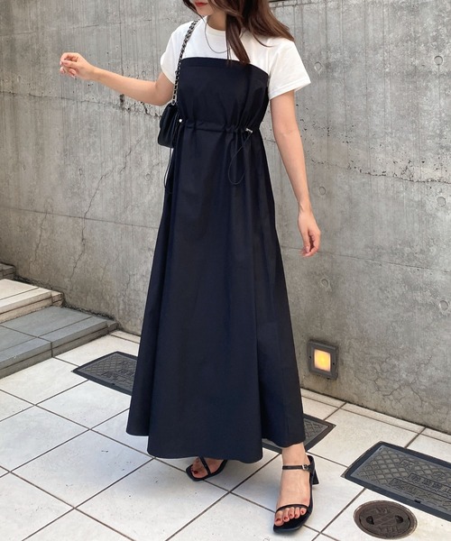 ELENDEEK ベアドッキングワンピース ELENDEEK（エレンディーク）の「ベアドッキングワンピース