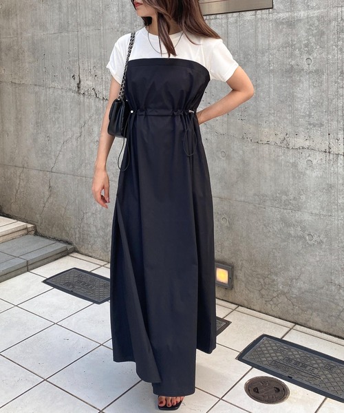 INGNI(イング)の「ベアドッキングワンピース(ワンピース・レディース・ホワイト×ブラック/ブラック×ブラック・M)」の3枚目の写真