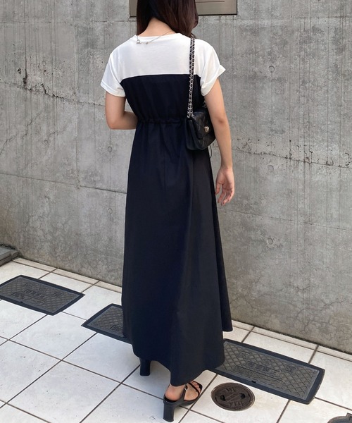 ELENDEEK ベアドッキングワンピース ELENDEEK（エレンディーク）の「ベアドッキングワンピース