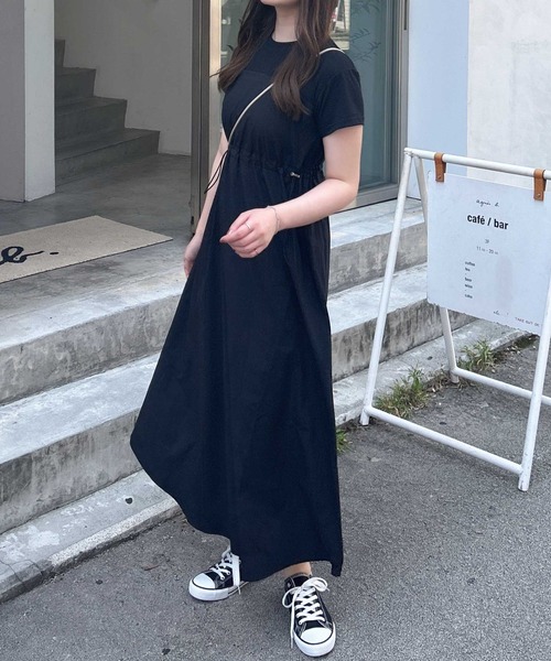 INGNI(イング)の「ベアドッキングワンピース(ワンピース・レディース・ホワイト×ブラック/ブラック×ブラック・M)」の10枚目の写真