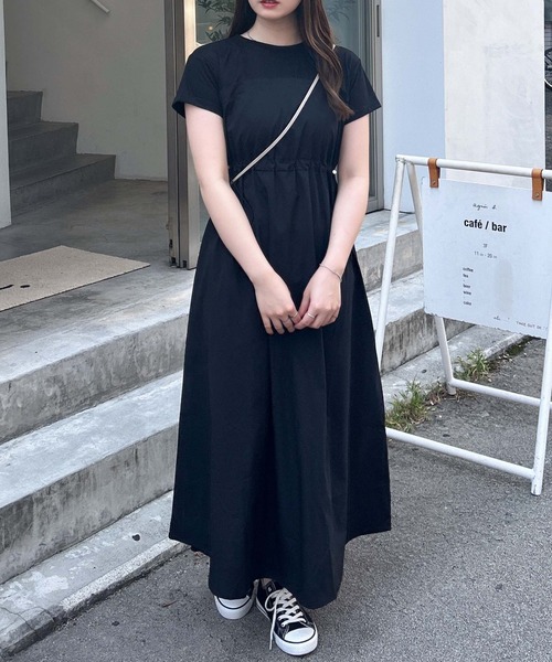 INGNI(イング)の「ベアドッキングワンピース(ワンピース・レディース・ホワイト×ブラック/ブラック×ブラック・M)」の11枚目の写真