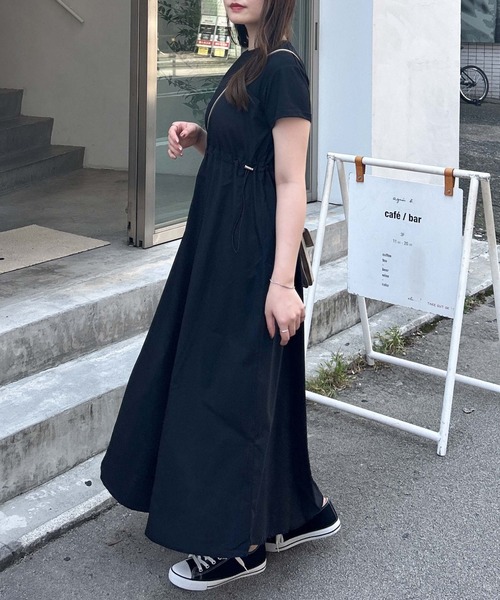 INGNI(イング)の「ベアドッキングワンピース(ワンピース・レディース・ホワイト×ブラック/ブラック×ブラック・M)」の13枚目の写真