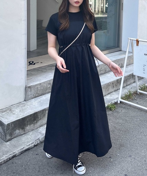 INGNI(イング)の「ベアドッキングワンピース(ワンピース・レディース・ホワイト×ブラック/ブラック×ブラック・M)」の15枚目の写真