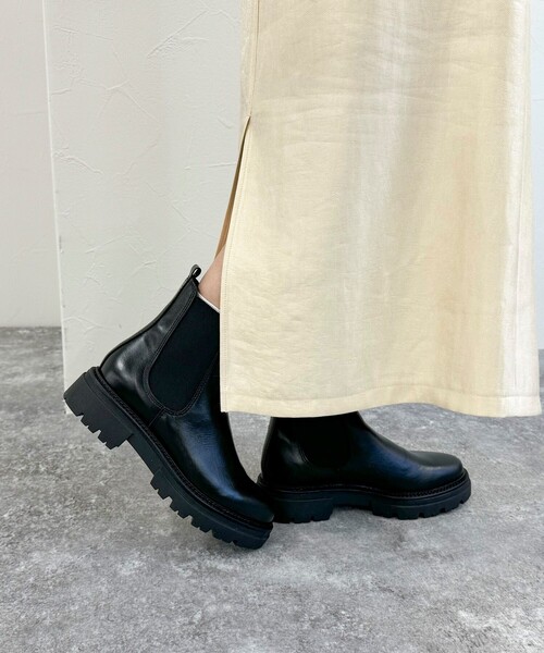 fredy emue（フレディエミュ）の「【ENESS/ エネス】サイドゴアショートブーツ（ブーツ・レディース・ブラック・37/38）」の6枚目の写真