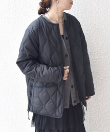 TAION | 【SHIPS any別注】TAION:〈手洗い可能〉ダウン ボア リバーシブル ノーカラー ジャケット(ダウンジャケット/コート)