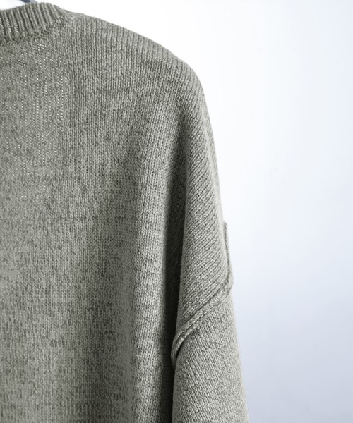 ZIP FIVE -White Line-(ジップファイブホワイトライン)の「【White Line】 杢 Vネック ニット / 短丈 ニット(ニット/セーター・メンズ・ブラック/オフホワイト/グレー/レッド/グリーン・SMALL/MEDIUM/LARGE/X-LARGE)」の13枚目の写真