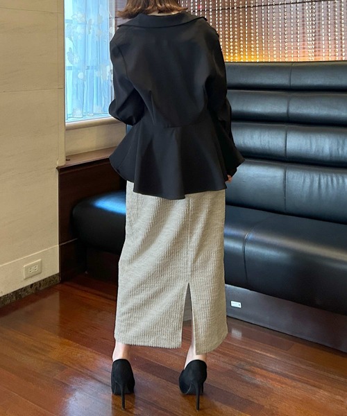 Julia Boutique（ジュリアブティック）の「ツイードキャミワンピース（ワンピース・レディース・ブラック/ベージュ・ONE）」の11枚目の写真