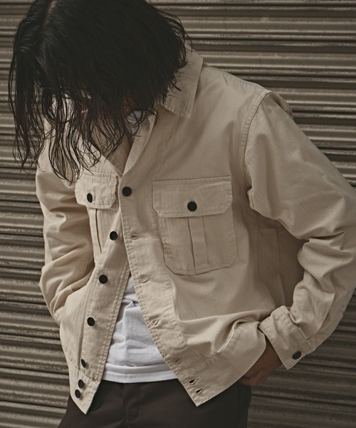 ROOPTOKYO(ループトウキョウ)の「USタイプ M41 HBT ショートジャケット 初期型(ミリタリージャケット・メンズ・オリーブ/ナチュラル・42/40/38)」の4枚目の写真