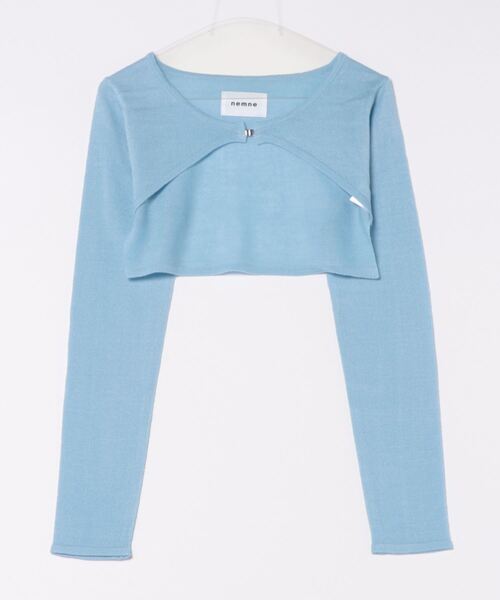 nemne store（ネンネストア）の「【Seoup】ニットボレロカーディガン（ニット/セーター・レディース・ライトブルー/杢グレー・SMALL/MEDIUM）」の10枚目の写真