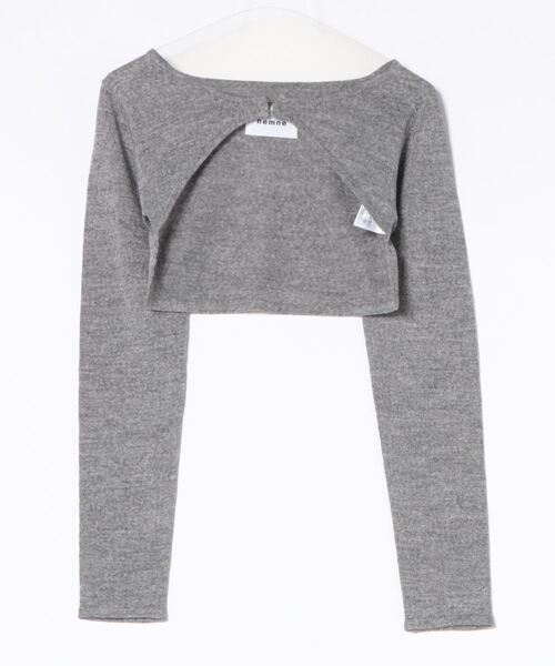 nemne store（ネンネストア）の「【Seoup】ニットボレロカーディガン（ニット/セーター・レディース・ライトブルー/杢グレー・SMALL/MEDIUM）」の8枚目の写真