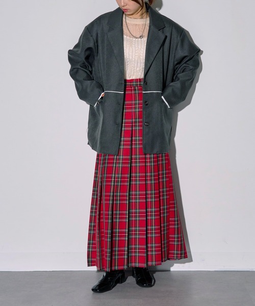 MAISON BREEZE reveur(メゾンブリーズレヴール)の「【MAISON BREEZE reveur】ヘザーエステルツイルダッドテーラージャケット DTK(テーラードジャケット・レディース・チャコールグレー/ブラック/ベージュ・FREE)」の19枚目の写真