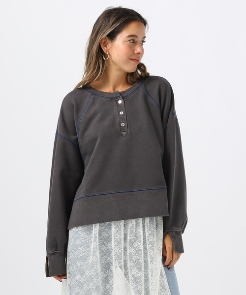 BAYFLOW（ベイフロー）の「【スタッフ企画】2WAYスウェットプルオーバー／YOU are YOU（スウェット・レディース・イエロー/ブラック・SMALL/MEDIUM）」の8枚目の写真