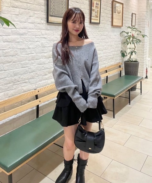 Chico（チコ）の「【500mlペットボトル収納可】リボンモチーフサークルバッグ（ショルダーバッグ・レディース・ブラック/レッド/アイボリー/ブラウン・FREE）」の11枚目の写真