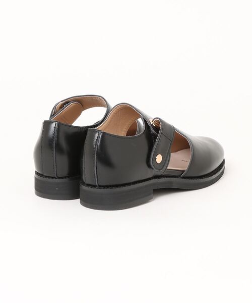 美品 strober ストロバー ストラップシューズ 本革 パンプス 黒 24 撥水・防水仕様合皮ストラップ付パンプス(22．5㎝ ブラック