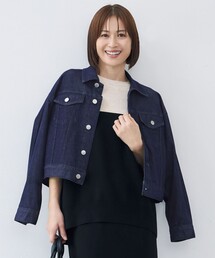 自由区（ジユウク）の「ウスカルデニム襟付き ジャケット（デニムジャケット）」