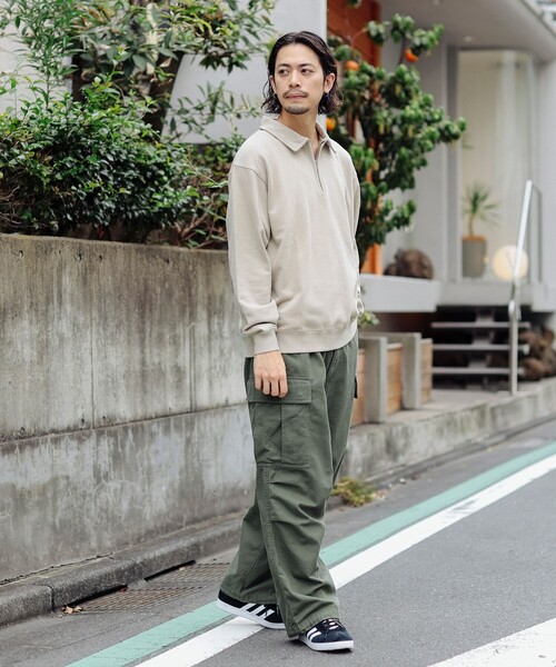 B:MING by BEAMS（ビーミングバイビームス）の「カラー ハーフジップ スウェット（スウェット・メンズ・ベージュ/ネイビー・SMALL/MEDIUM/LARGE/X-LARGE）」の3枚目の写真