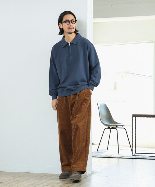 B:MING by BEAMS（ビーミングバイビームス）の「カラー ハーフジップ スウェット（スウェット・メンズ・ベージュ/ネイビー・SMALL/MEDIUM/LARGE/X-LARGE）」の7枚目の写真