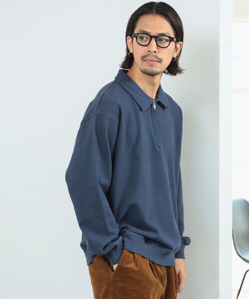 B:MING by BEAMS（ビーミングバイビームス）の「カラー ハーフジップ スウェット（スウェット・メンズ・ベージュ/ネイビー・SMALL/MEDIUM/LARGE/X-LARGE）」の9枚目の写真