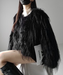 SHEIN ファー付き ショート丈ジャケット 値下げ⭕️ 1735032200aa0f39734deb7d92b0c3