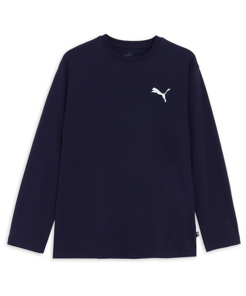 PUMA(プーマ)の「PUMA プーマ メンズ ESS リラックス 長袖 Tシャツ(Tシャツ/カットソー・メンズ・ヘザーグレー/ブラック/ホワイト/タン/ネイビー・SMALL/X-LARGE/LARGE/MEDIUM/X-SMALL)」の1枚目の写真
