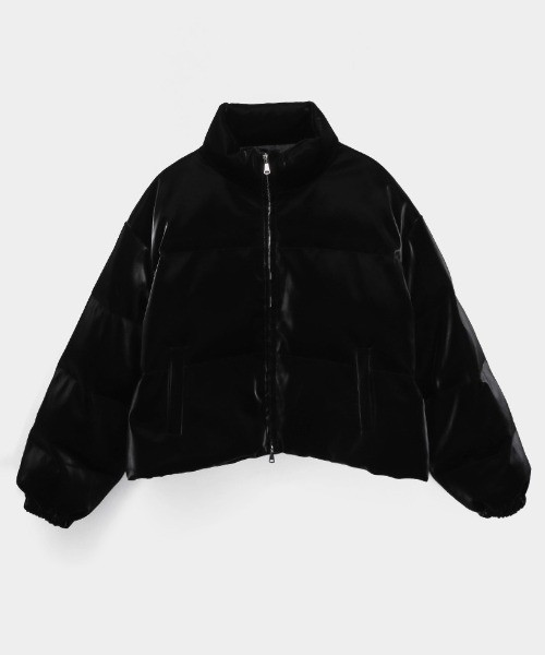 BLACKUP（ブラックアップ）の「[MADE] ハイブグロッシークロップ中綿ジャケット（ダウンジャケット/コート・レディース・ブラック・ONESIZE）」の17枚目の写真