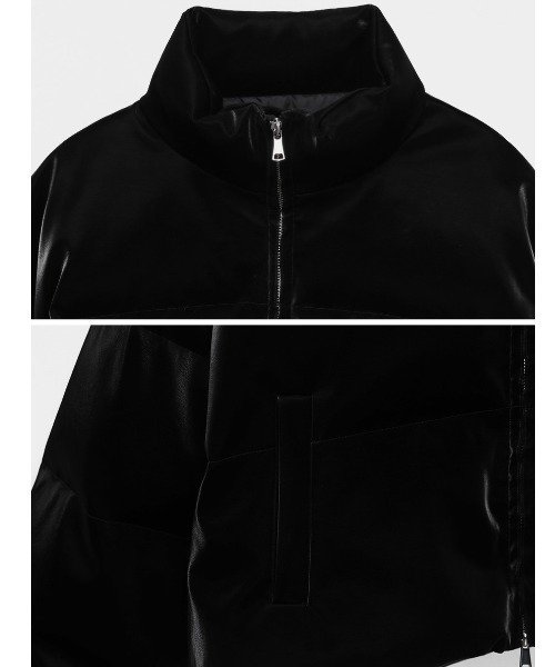 BLACKUP（ブラックアップ）の「[MADE] ハイブグロッシークロップ中綿ジャケット（ダウンジャケット/コート・レディース・ブラック・ONESIZE）」の19枚目の写真