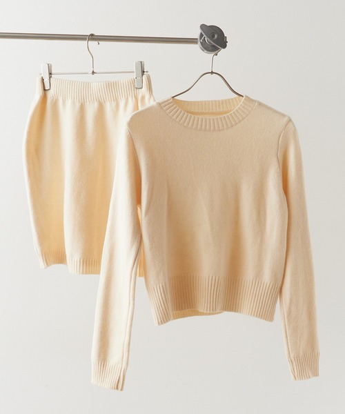 m i✧*　トップス3点セット セール】SET2点 ニット＋ミニスカートセットアップ