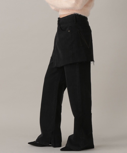 FOREVER 21（フォーエバー トゥエンティーワン）の「【2024FW】レイヤードデニムパンツ（デニムパンツ・レディース・ブルー/グレー・MEDIUM/SMALL）」の12枚目の写真