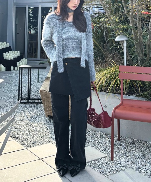 FOREVER 21（フォーエバー トゥエンティーワン）の「【2024FW】レイヤードデニムパンツ（デニムパンツ・レディース・ブルー/グレー・MEDIUM/SMALL）」の7枚目の写真