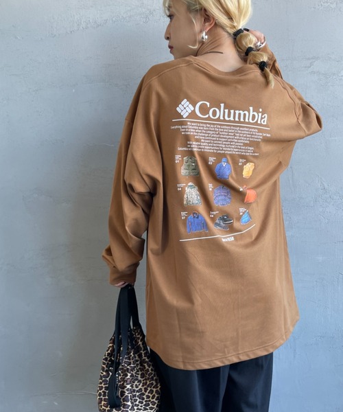 Columbia（コロンビア）の「【WEB限定】[Columbia/コロンビア] LOST BROOK バックプリントロンT（Tシャツ/カットソー・レディース・ブラック/ダークグリーン/ホワイト/キャメル・M/L/XL）」の6枚目の写真
