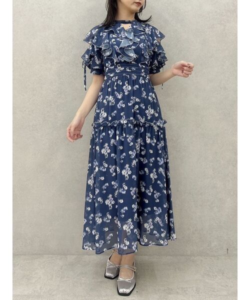 dazzlin ラッフルリボンフラワーワンピース dazzlin(ダズリン)の「ラッフルリボンフラワーワンピース