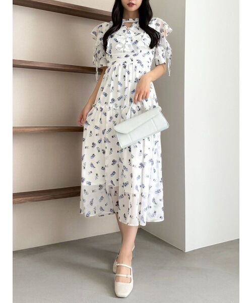 dazzlin ラッフルリボンフラワーワンピース dazzlin（ダズリン）の「ラッフルリボンフラワーワンピース