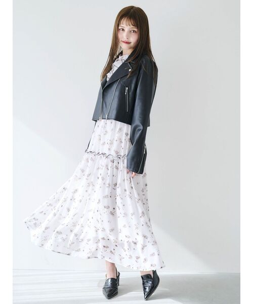 dazzlin（ダズリン）の「ラッフルリボンフラワーワンピース