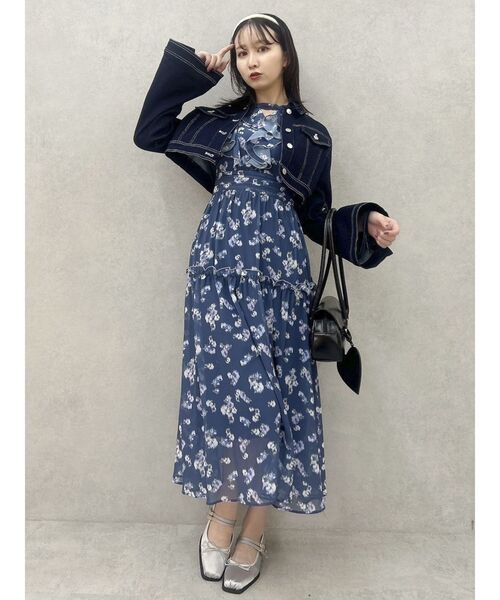 dazzlin ラッフルリボンフラワーワンピース dazzlin（ダズリン）の「ラッフルリボンフラワーワンピース