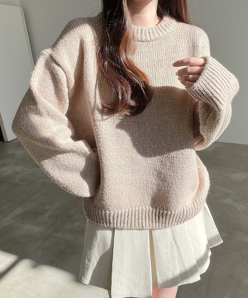 Nana(ナナ)の「ラウンドネックニット(ニット/セーター・レディース・ベージュ/グリーン・FREE)」の19枚目の写真