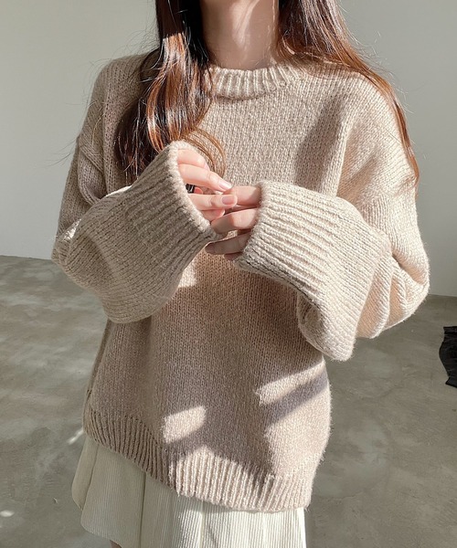 Nana(ナナ)の「ラウンドネックニット(ニット/セーター・レディース・ベージュ/グリーン・FREE)」の18枚目の写真