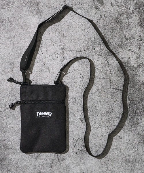 THRASHER（スラッシャー）の「【THRASHER / スラッシャー】SHOULDER POACH / ミニショルダーバッグ（ショルダーバッグ・メンズ・ブラック系2/ブラック系1/レオパード・FREE）」の2枚目の写真