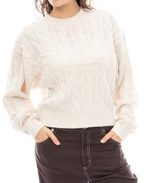 RVCA レディース RVCA CABLE KNIT TOP セーター/ルーカロゴケーブルニット