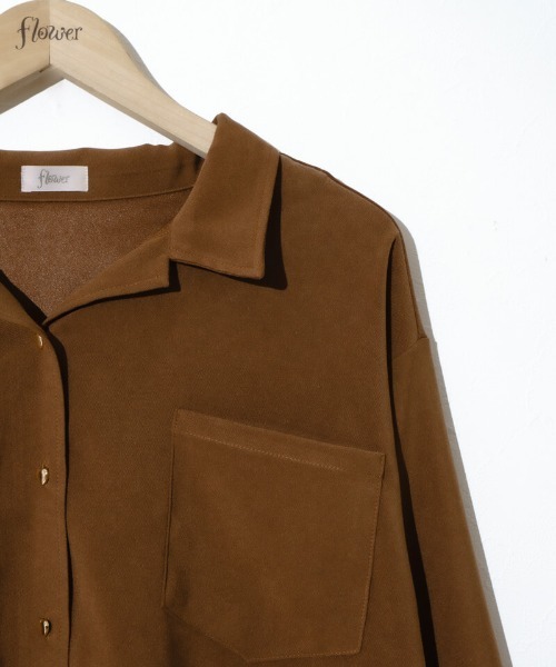 flower（フラワー）の「ハートボタンシャツ（シャツ/ブラウス・レディース・ベージュ/ブラウン・FREE）」の18枚目の写真