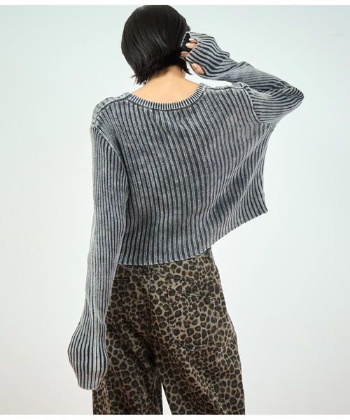 ANAP（アナップ）の「ウォッシュ加工ニットトップス（ニット/セーター・レディース・ブラウン/スミクロ/カーキ・FREE）」の11枚目の写真