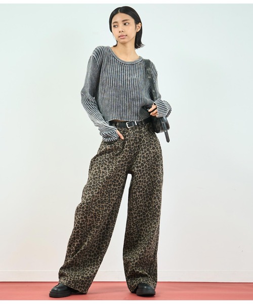 ANAP（アナップ）の「ウォッシュ加工ニットトップス（ニット/セーター・レディース・ブラウン/スミクロ/カーキ・FREE）」の13枚目の写真