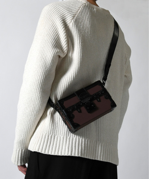 neos（ネオス）の「【neos】合成皮革 トランク型 ミニ ショルダー バッグ（ショルダーバッグ・メンズ・ブラック/ブラウン・FREE）」の19枚目の写真