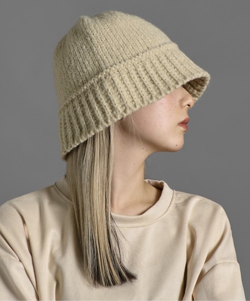 CALIFORNIA OUTFITTERS(カリフォルニア アウトフィッターズ)の「2-11D22 リブ ニット バケットハット ニット帽 バケハ(ハット・レディース・ベージュ/チャコールグレー/ブラック/アイボリー・ONESIZE)」の6枚目の写真