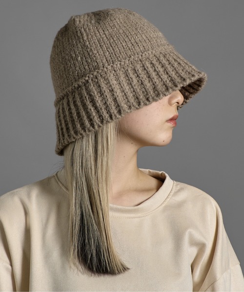CALIFORNIA OUTFITTERS(カリフォルニア アウトフィッターズ)の「2-11D22 リブ ニット バケットハット ニット帽 バケハ(ハット・レディース・ベージュ/チャコールグレー/ブラック/アイボリー・ONESIZE)」の9枚目の写真