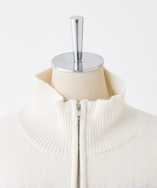 one after another NICE CLAUP(ワンアフターアナザーナイスクラップ)の「リボンジャガードニットチュニック(チュニック・レディース・アイボリー/ネイビー/レッド・FREE)」の7枚目の写真