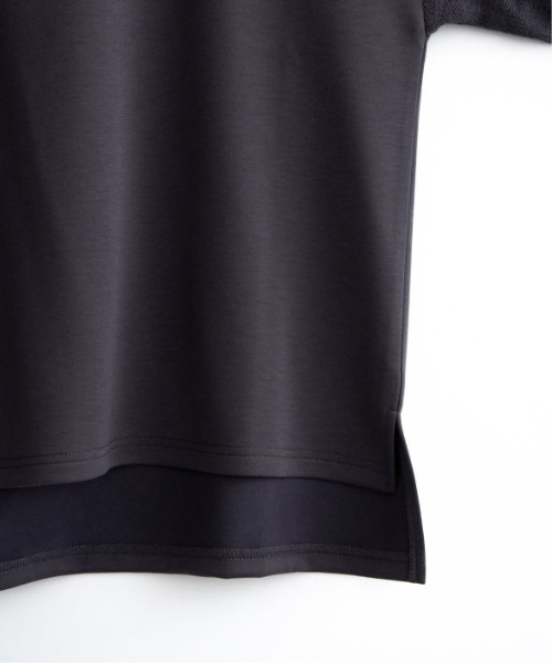 LBC（エルビーシー）の「ポンチケーブルニットスリーブプルオーバー（Tシャツ/カットソー・レディース・チャコールグレー/ブルー系その他/ホワイト・M）」の11枚目の写真
