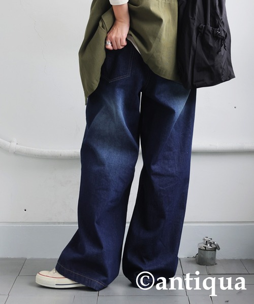 antiqua(アンティカ)の「バックアシメグラデーションデニム(デニムパンツ・レディース・ブラック/ブルー系その他/インディゴブルー・L/M)」の8枚目の写真