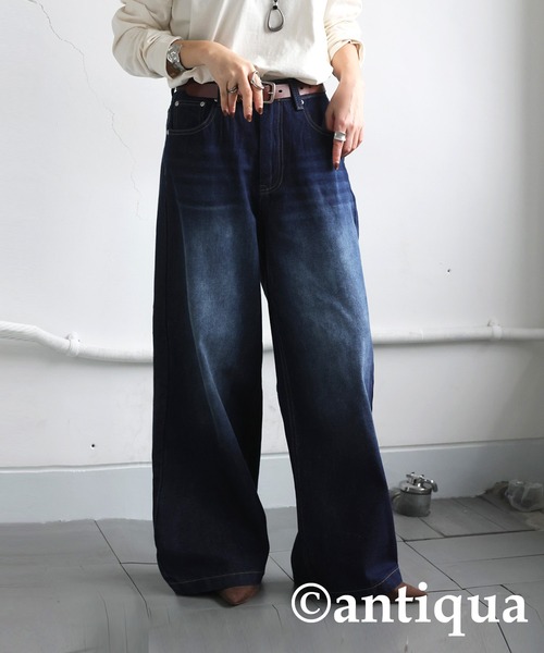 antiqua(アンティカ)の「バックアシメグラデーションデニム(デニムパンツ・レディース・ブラック/ブルー系その他/インディゴブルー・L/M)」の20枚目の写真